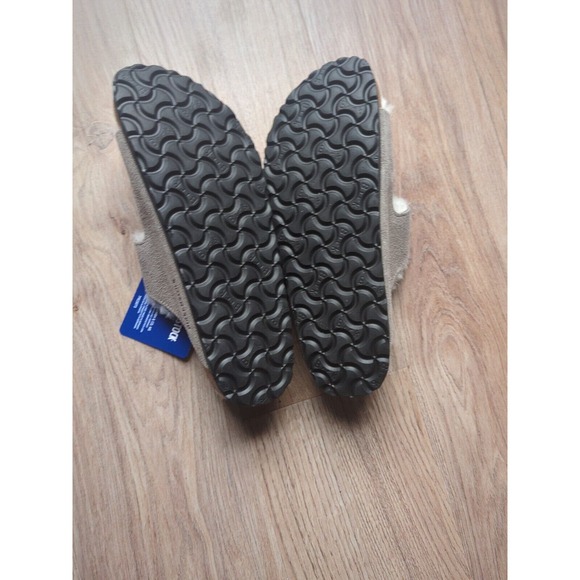 Birkenstock Arizona Stone Grey Fur Shearling Suede Sandals - Picture 14 of 14